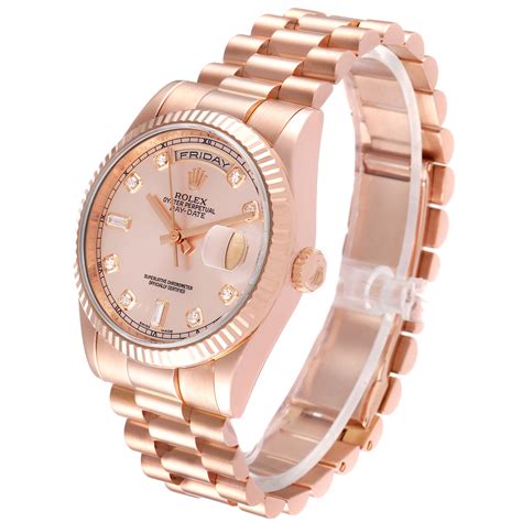 rolex day date 36 everose gold